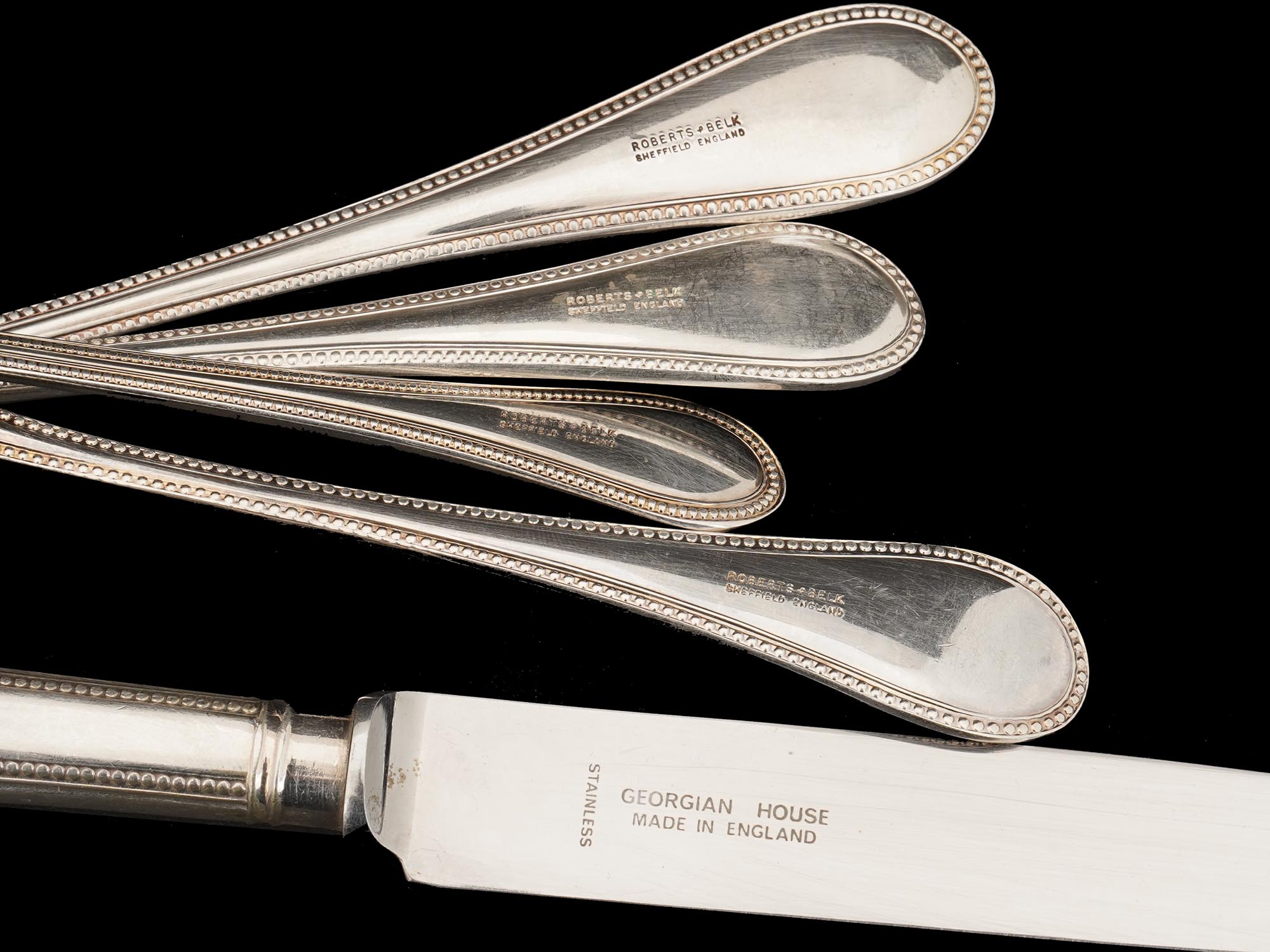 FOUR CUTLERY CASES WITH SILVERWARE BY ROGERS BROS PIC-12